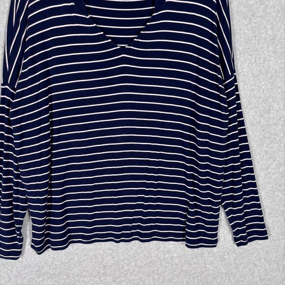 CAbi Top Small Navy White Striped Slouchy Soft Basic Ahoy Tee Sailor Yacht 5556 - Picture 3 of 8